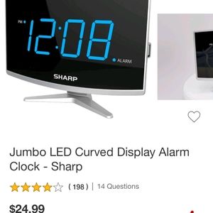 Jumbo LED Alarm Clock - Sharp